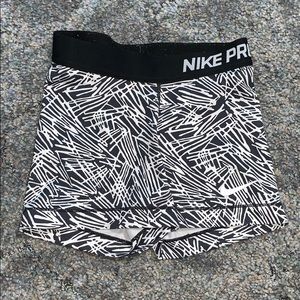 Nike Pro Shorts Black and White